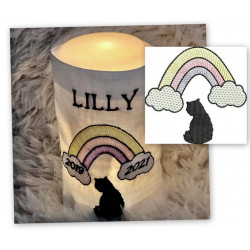 Stickdatei - Regenbogen Katze 2